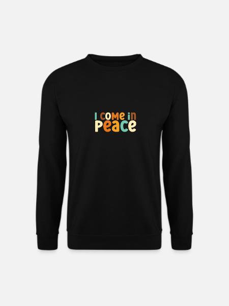 Jeg kommer i fred sjove matchende par - Unisex sweater - sort