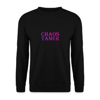 Chaos Tamer Kindergarten Teacher Babysitter - Unisex Sweatshirt - black - Front - Alina (178cm) & Michal (187cm)