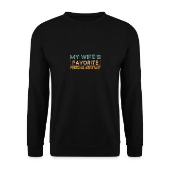 My Wife's favorite Personal Assistant Husband - Unisex Sweatshirt - black - Front - Alina (178cm) & Michal (187cm)
