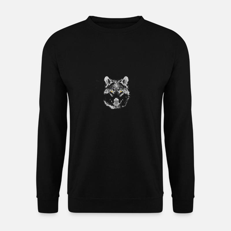 Der Wolf - Unisex Pullover - Schwarz