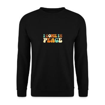 I come in peace funny matching couples - Unisex Sweatshirt - black - Front - Alina (178cm) & Michal (187cm)
