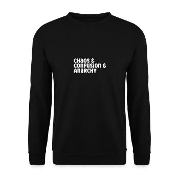Chaos Confusion Anarchy Kindergarten - Unisex Sweatshirt - black - Front - Alina (178cm) & Michal (187cm)