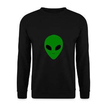 Aliens Alien Head - Unisex Sweatshirt - black - Front - Alina (178cm) & Michal (187cm)