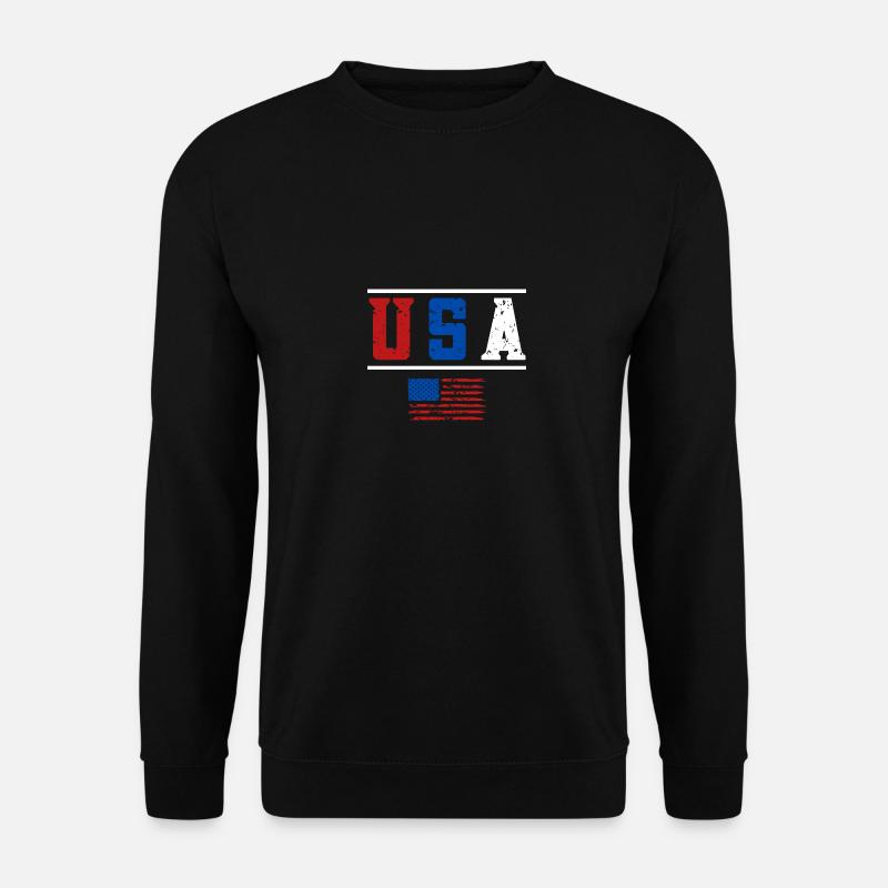 USA - Unisex Pullover - Schwarz