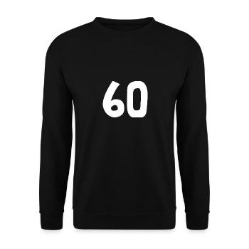 60. 60 YEARS. 60th ANNIVERSARY. 60TH BIRTHDAY. - Unisex Sweatshirt - black - Front - Alina (178cm) & Michal (187cm)