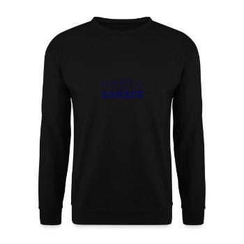 Fathers Day Property Of Garage Mechanic - Unisex Sweatshirt - black - Front - Alina (178cm) & Michal (187cm)