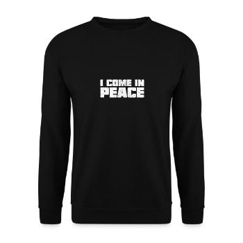 I come in peace funny matching couples - Unisex Sweatshirt - black - Front - Alina (178cm) & Michal (187cm)