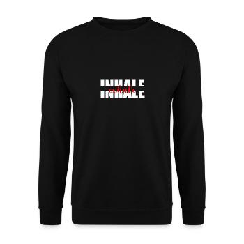 Yoga Inspirez Exhale Yoga Méditation - Sweat-shirt Unisexe - noir - Devant - Alina (178cm) & Michal (187cm)