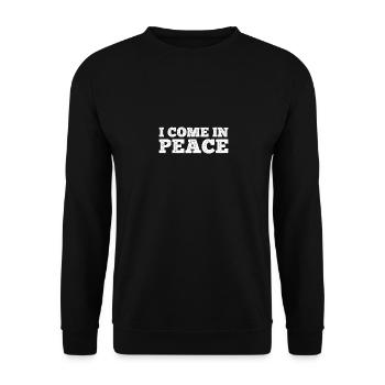 I come in peace funny matching couples - Unisex Sweatshirt - black - Front - Alina (178cm) & Michal (187cm)