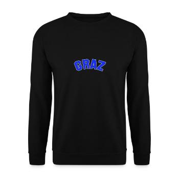Graz College Capital Tourist Austria - Unisex Pullover - Schwarz - Vorne - Alina (178cm) & Michal (187cm)