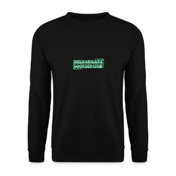 Shenanigans Coordinator Saint Patrick's Day - Unisex Sweatshirt - black - Front - Alina (178cm) & Michal (187cm)