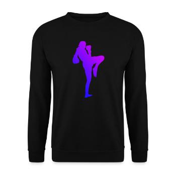 Thai Boxing Thai Boxing Muay Thai Thai Boxer Thai Boxing - Unisex Sweatshirt - black - Front - Alina (178cm) & Michal (187cm)