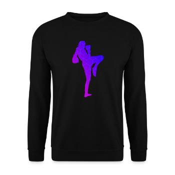 Muay Thai Boxer Homme Femmes Boxe Thaï - Sweat-shirt Unisexe - noir - Devant - Alina (178cm) & Michal (187cm)