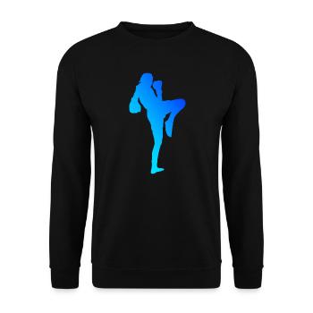 Boxe Thaï Hommes Femmes Muay Thai Boxer - Sweat-shirt Unisexe - noir - Devant - Alina (178cm) & Michal (187cm)