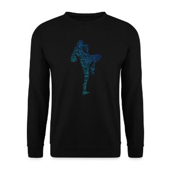 Thai Boxing Thai Boxer Women Men Thai Boxing - Unisex Sweatshirt - black - Front - Alina (178cm) & Michal (187cm)