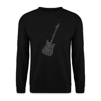 E-gitarre Guitar Damen classical guitar - Unisex Pullover - Schwarz - Vorne - Alina (178cm) & Michal (187cm)