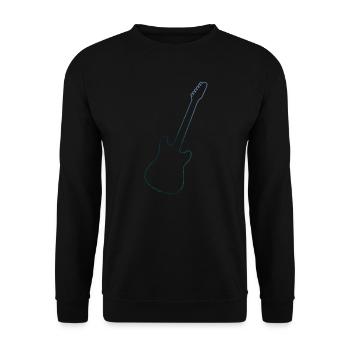 guitare acoustique guitare hommes guitare classique - Sweat-shirt Unisexe - noir - Devant - Alina (178cm) & Michal (187cm)