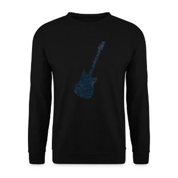 Guitare classique femme guitare électrique - Sweat-shirt Unisexe - noir - Devant - Alina (178cm) & Michal (187cm)