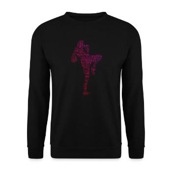 Muay Thai Thaiboxen Thaiboxer Thaibox Damen - Unisex Pullover - Schwarz - Vorne - Alina (178cm) & Michal (187cm)