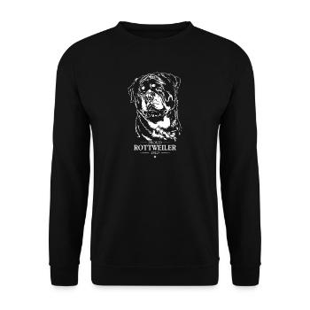 Rottweiler Dad Hunde Hund Rottie Wilsigns - Unisex Pullover - Schwarz - Vorne - Alina (178cm) & Michal (187cm)