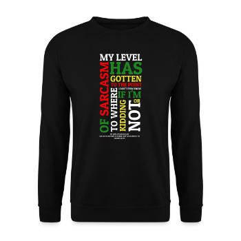 My Level - Unisex Sweatshirt - black - Front - Alina (178cm) & Michal (187cm)