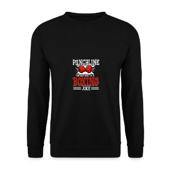 Punchline La meilleure partie d’un boxeur de gymnastique de boxe - Sweat-shirt Unisexe - noir - Devant - Alina (178cm) & Michal (187cm)