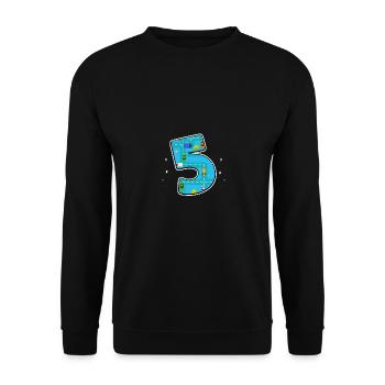 5 ans enfants garçons 5ème anniversaire rues - Sweat-shirt Unisexe - noir - Devant - Alina (178cm) & Michal (187cm)