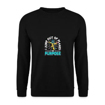Je saute des avions sur un parachute exprès - Sweat-shirt Unisexe - noir - Devant - Alina (178cm) & Michal (187cm)