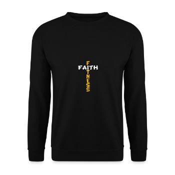 Christian Faith Fitness Workout - Unisex Sweatshirt - black - Front - Alina (178cm) & Michal (187cm)
