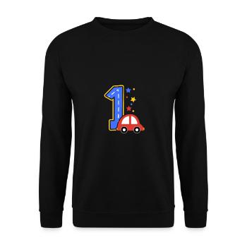 Kids Birthday Number 1 ToyCars für Kinder Jungen - Unisex Pullover - Schwarz - Vorne - Alina (178cm) & Michal (187cm)