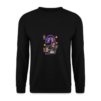 Kids Birthday Number 2 ToyCars für Kinder Jungen - Unisex Pullover - Schwarz - Vorne - Alina (178cm) & Michal (187cm)