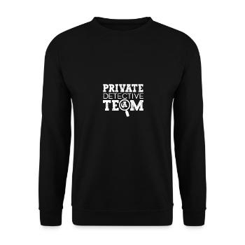 Private Detective Team Für Männer Frauen - Unisex Pullover - Schwarz - Vorne - Alina (178cm) & Michal (187cm)