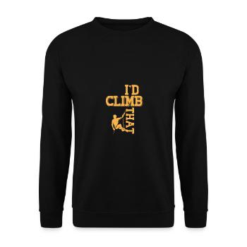 Je grimperais ce rocher pour les grimpeurs Escalade - Sweat-shirt Unisexe - noir - Devant - Alina (178cm) & Michal (187cm)