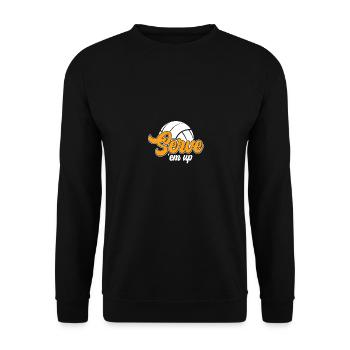 Servez-les pour les hommes et les femmes - Sweat-shirt Unisexe - noir - Devant - Alina (178cm) & Michal (187cm)