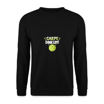 Carpe Dinkum pour Pickleball Hommes Femmes - Sweat-shirt Unisexe - noir - Devant - Alina (178cm) & Michal (187cm)