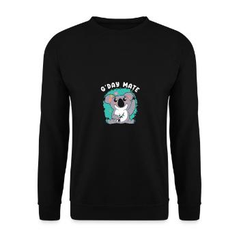 G'Day Mate Australia Koala Love Australia - Unisex Sweatshirt - black - Front - Alina (178cm) & Michal (187cm)