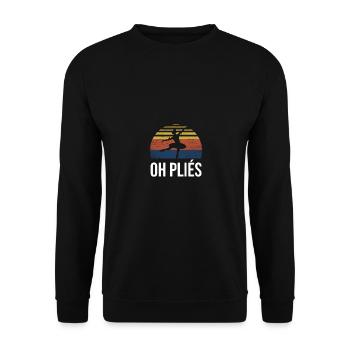Oh Plies Ballett-Tanzlehrerin Tanzen - Unisex Pullover - Schwarz - Vorne - Alina (178cm) & Michal (187cm)
