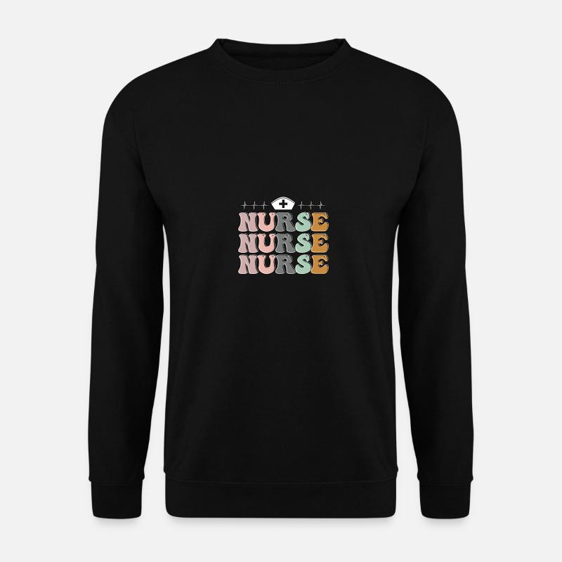 Nurse Krankenschwester Groovy - Unisex Pullover - Schwarz
