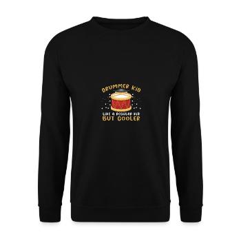 Drummer, Kid, Drums, Musician, Children, Drummer - Unisex Sweatshirt - black - Front - Alina (178cm) & Michal (187cm)