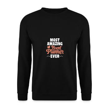 Most Amazing Event Planner Ever Für Lehrkräfte - Unisex Pullover - Schwarz - Vorne - Alina (178cm) & Michal (187cm)