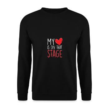 Mon cœur est sur cette scène Danse à claquettes pour - Sweat-shirt Unisexe - noir - Devant - Alina (178cm) & Michal (187cm)