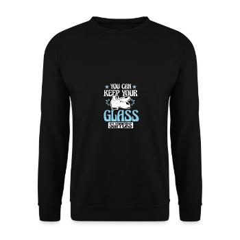Vous pouvez garder vos pantoufles de verre Tap Dance pour - Sweat-shirt Unisexe - noir - Devant - Alina (178cm) & Michal (187cm)