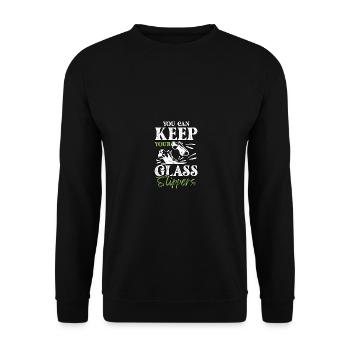 Vous pouvez garder vos pantoufles de verre Tap Dance pour - Sweat-shirt Unisexe - noir - Devant - Alina (178cm) & Michal (187cm)