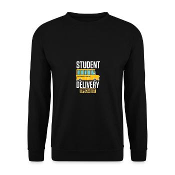 Student Delivery Specialist Für Schulbusfahrer - Unisex Pullover - Schwarz - Vorne - Alina (178cm) & Michal (187cm)