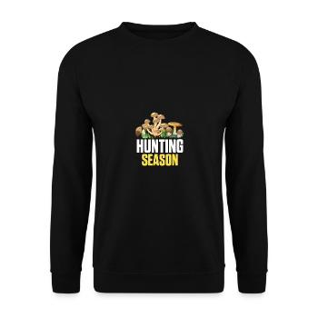 Saison de chasse Chasse aux champignons pour les cueilleurs de champignons - Sweat-shirt Unisexe - noir - Devant - Alina (178cm) & Michal (187cm)