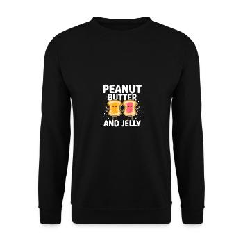 Beurre de cacahuète et gelée pour les couples - Sweat-shirt Unisexe - noir - Devant - Alina (178cm) & Michal (187cm)