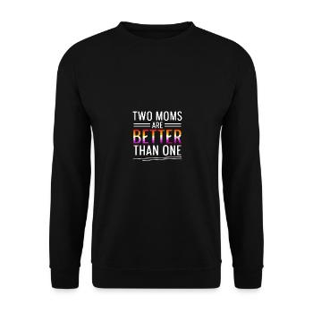 Deux mamans valent mieux qu’un gay LGBT - Sweat-shirt Unisexe - noir - Devant - Alina (178cm) & Michal (187cm)