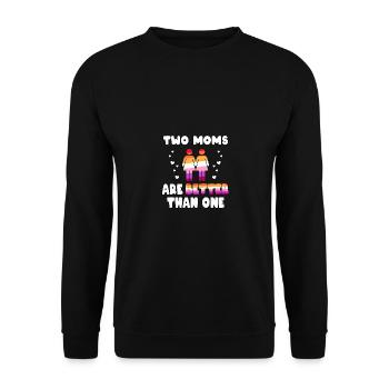 Deux mamans valent mieux qu’un gay LGBT - Sweat-shirt Unisexe - noir - Devant - Alina (178cm) & Michal (187cm)