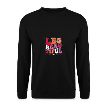 Lesbeautiful Pride Lesbian LGBT - Unisex Sweatshirt - black - Front - Alina (178cm) & Michal (187cm)