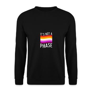 It's Not A Phase Pride Lesbian LGBT - Unisex Sweatshirt - black - Front - Alina (178cm) & Michal (187cm)
